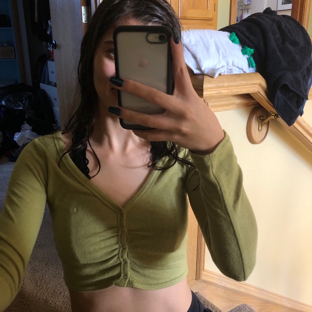 PACSUN green cinched top:)